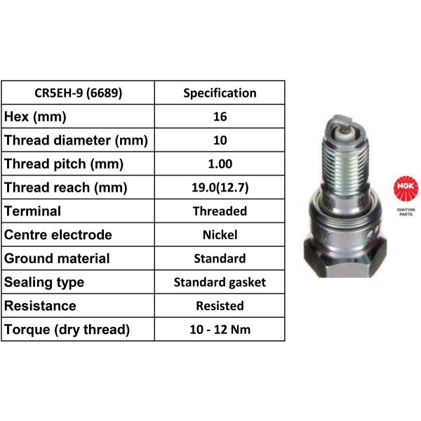 NGK NGK Spark Plug CR5EH-9 Plugs [Box 10]